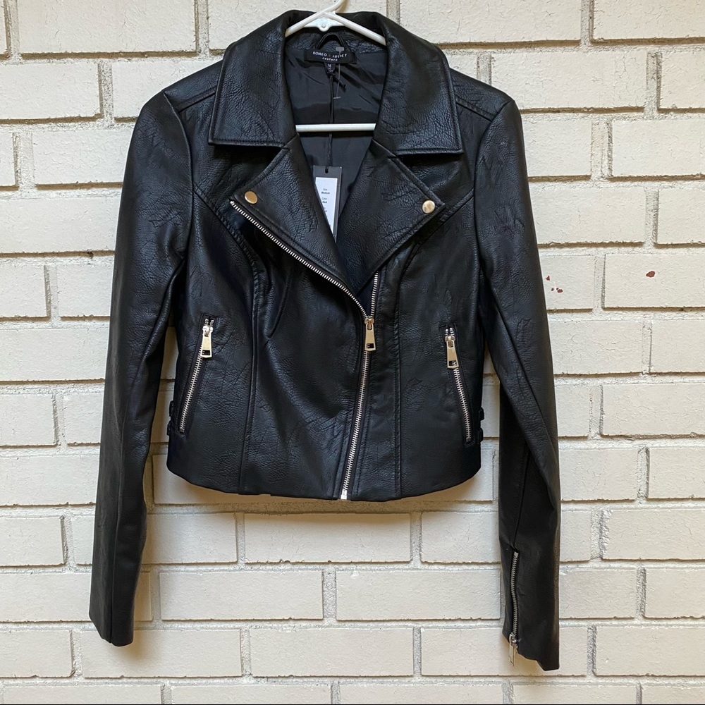 NWT Motorcycle jacket embroidered
